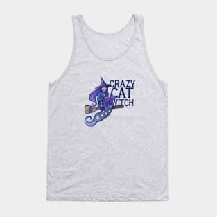 Crazy cat witch Tank Top